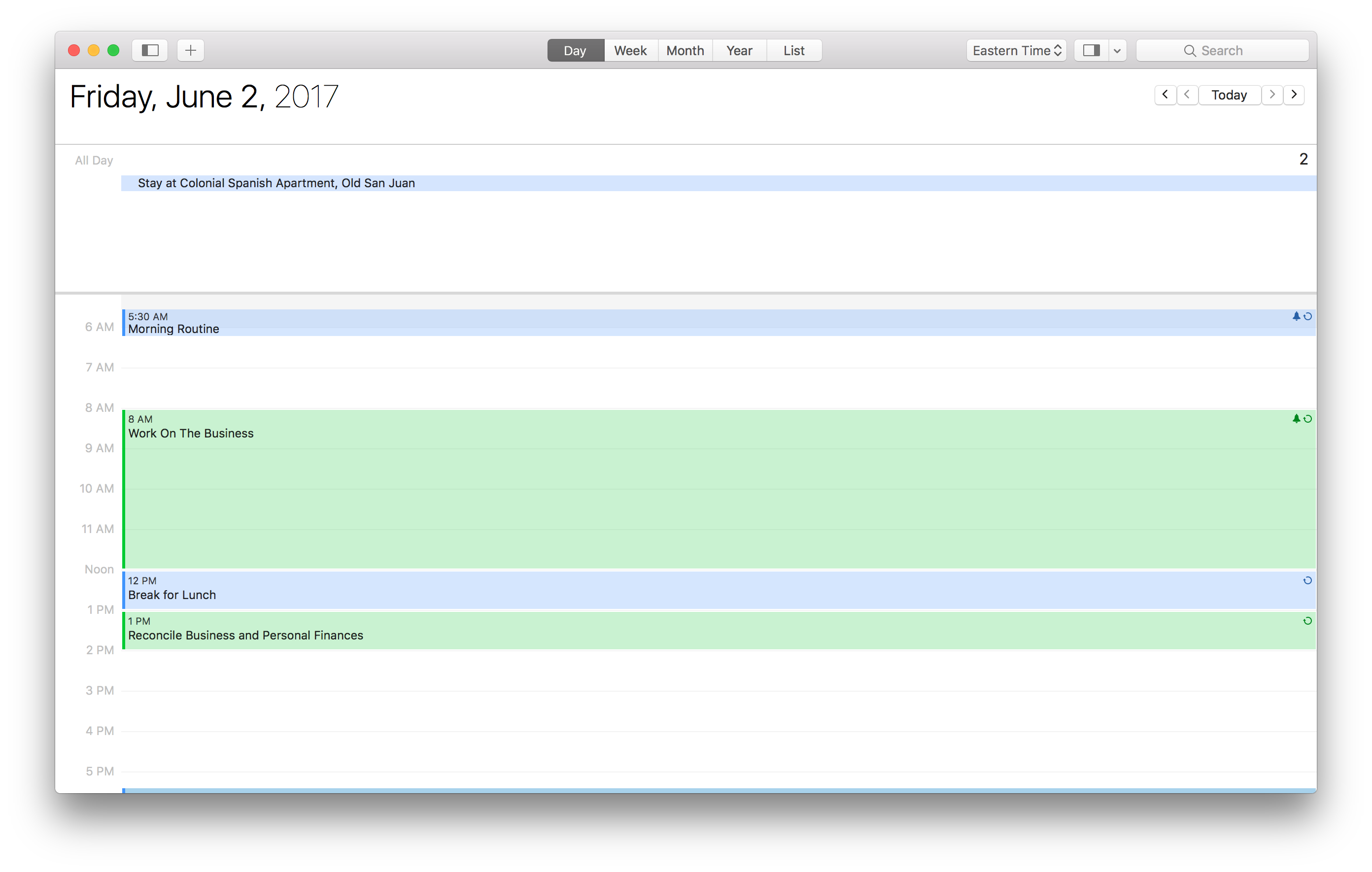 Work On The Business Time on Kai’s Calendar